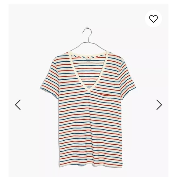 Madewell Whisper Cotton V-Neck Pocket Tee - Picture 3 of 4